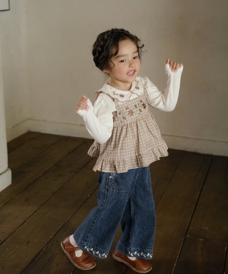 17[予約]OREN maple embroidered denim pants