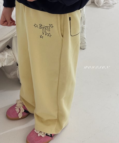 22[予約]poisson ribbon embroidery pants