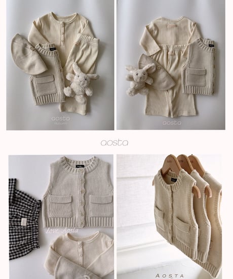 8[予約]Aosta knit cookie vest
