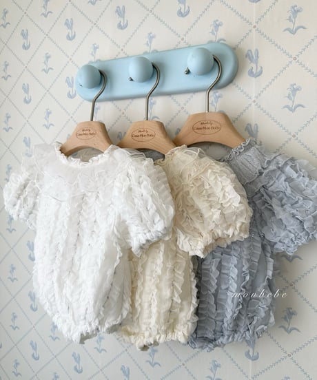 2[予約]monbebe chiffon frill special suit