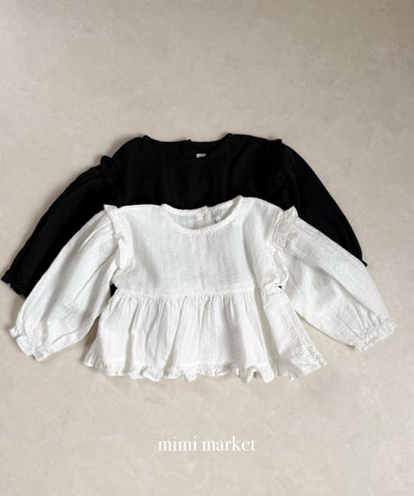 8[予約]mimi market shoulder frill blouse