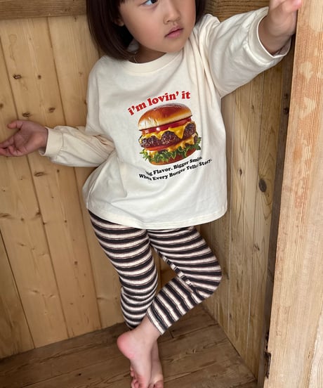 7[予約]nightbebe burger long sleeve tee