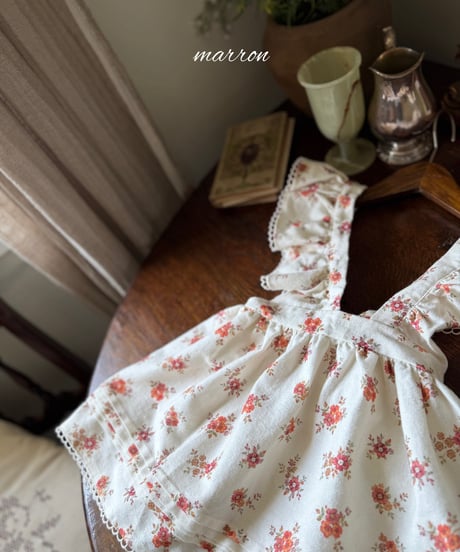 37[予約]marron flower apron