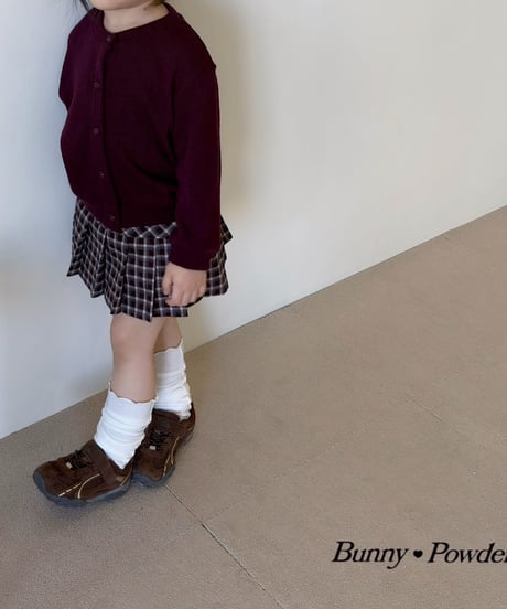 21[予約]bunny powder rose buton cardigan