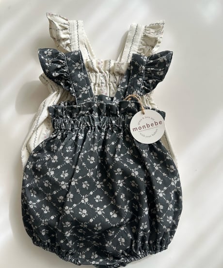 28[予約]monbebe corduroy frill romper