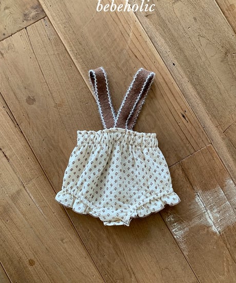 36[予約]bebeholic leaf suspender bloomers