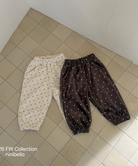 13[予約]ninibello cozy velour pants(12m-2XL)