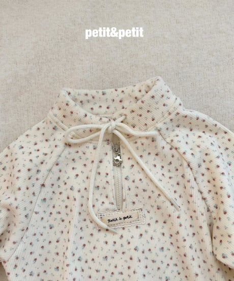 30[予約]petit&petit mink flower zip-up mtm