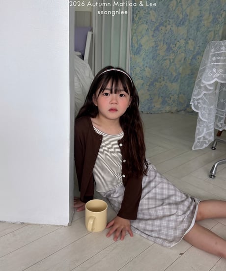 82[予約]matilda&lee stripe layered cardigan
