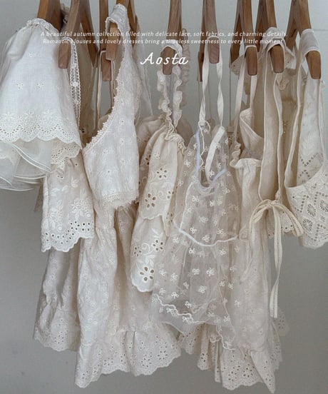 17[予約]Aosta lace ribbon open dress