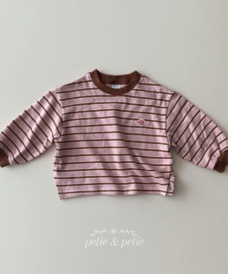 17[予約]petit&petit tommy striped t
