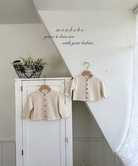 32[予約]monbebe argyle cardigan