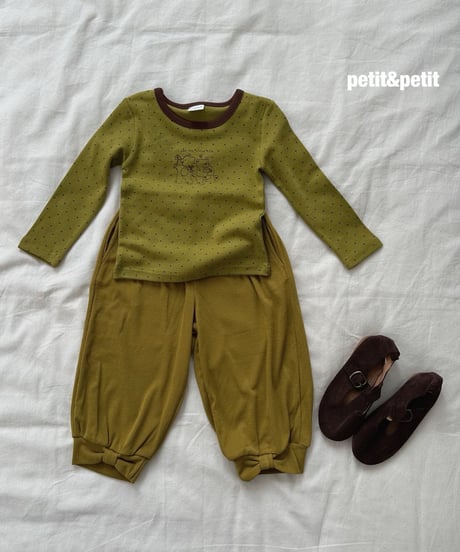 30[予約]petit&petit ribbon harem pants