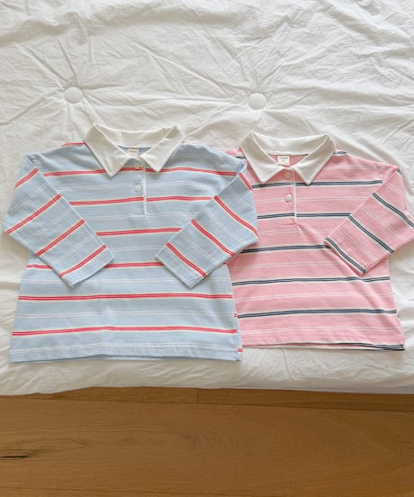 18[予約]ninibello milkey stripe collar tee(adult)