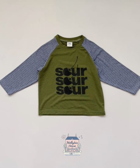 2[予約]Mollybin vintage raglan shirts(cherry)