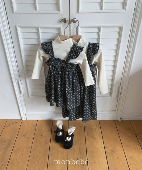 29[予約]monbebe corduroy frill dress