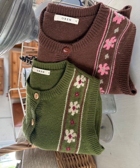 16[予約]OREN bert fleur knit vest