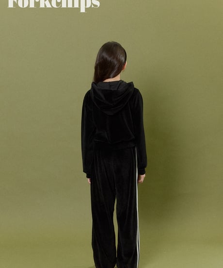 4[予約]FORKCHIPS oops velour zip up