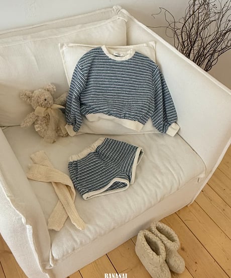 44[予約]BANANAJ knit striped pants