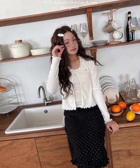 75[予約]matilda&lee twist cardigan set