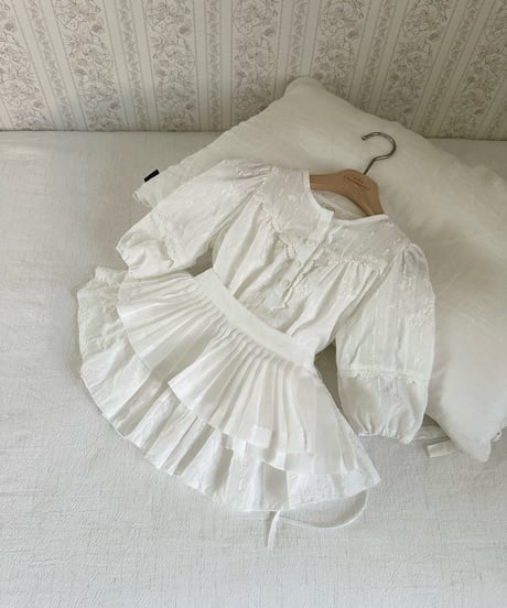 16[予約]monbebe layered pleated apron(kids)