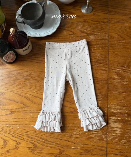 21[予約]marron dot leggings(XS-L)