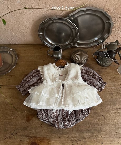 72[予約]marron amante fur vest(XS-L)