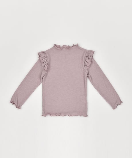 15[予約]送料無料 the beige ribbed frill tee