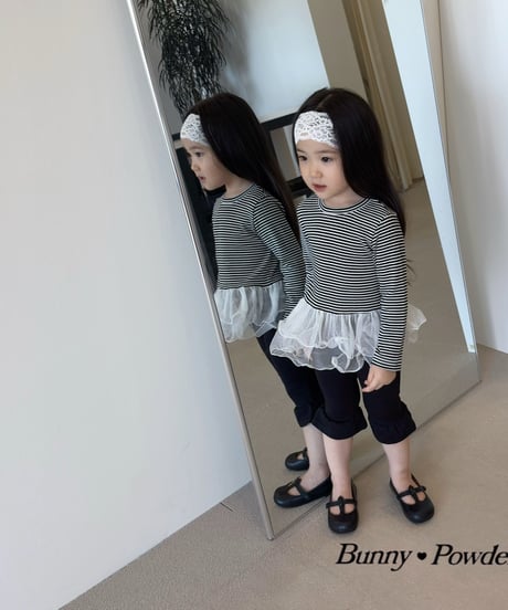 30[予約]bunny powder sha border tee