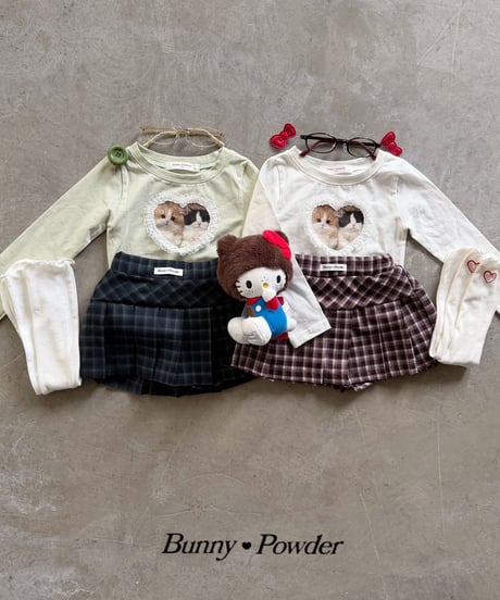 57[予約]bunny powder mocha skirt