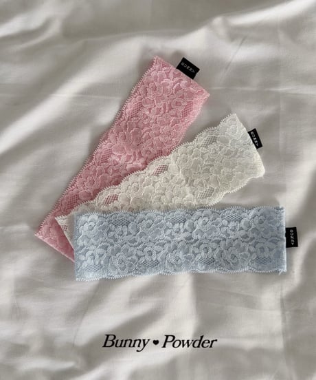 73[予約]bunny powder lace hairband