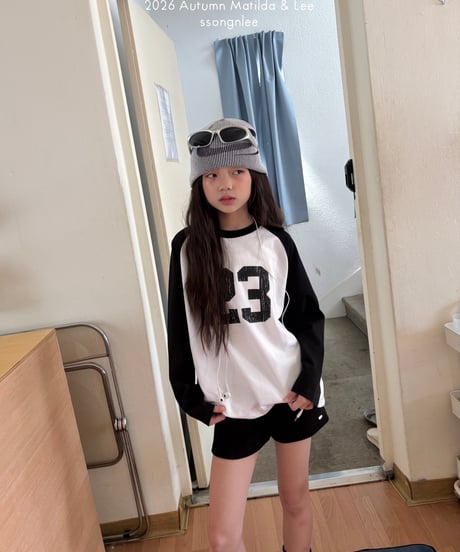 23[予約]matilda&lee 23 colorblock raglan tee