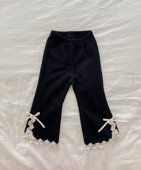 39[予約]petit&petit sally lace flare pants