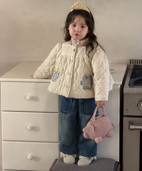 2[予約]aiai lace pocket denim pants