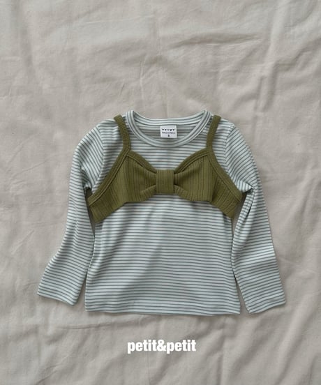 2[予約]petit&petit ribbon bustier t