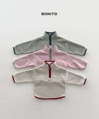 13[予約]bonito cotton candy color block half-zip