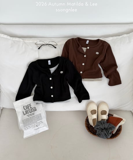 82[予約]matilda&lee stripe layered cardigan
