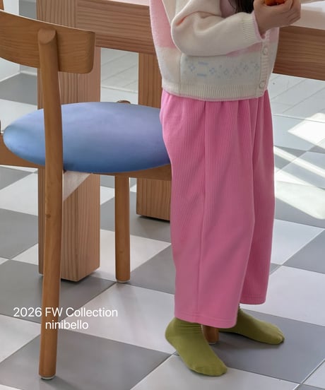 12[予約]ninibello mood velour pants