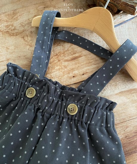 12[予約]elov&monpetitbebe mini bean overalls