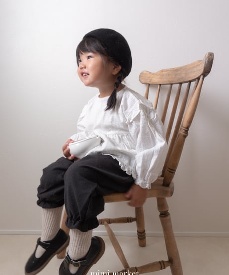 8[予約]mimi market shoulder frill blouse