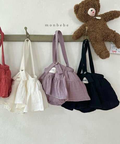 41[予約]monbebe new tiered suspender bloomer skirt