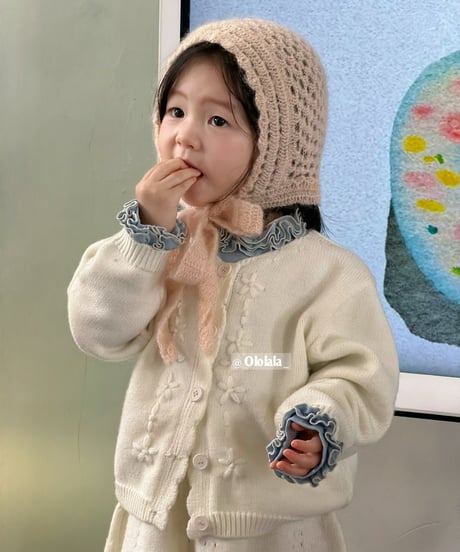 17[予約]ololala daisy knit matching set