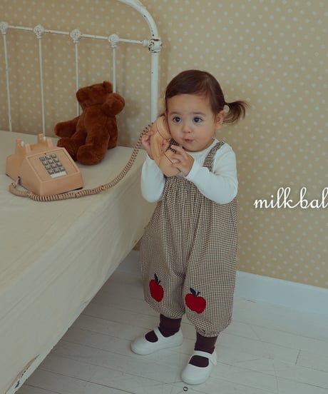 12[予約]milkbalm apple overalls