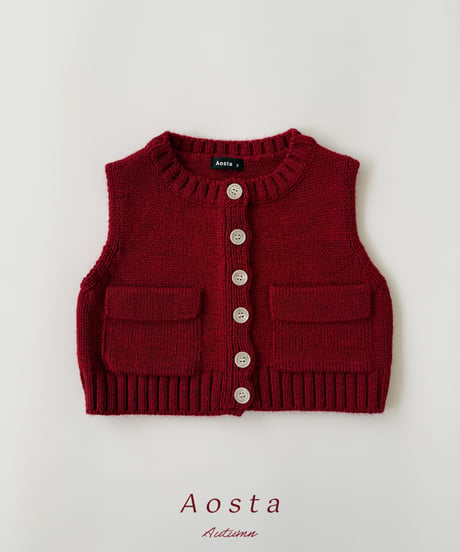 8[予約]Aosta knit cookie vest