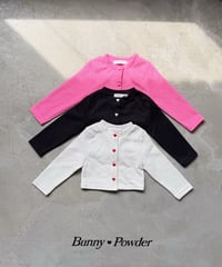22[予約]bunny powder heart button cardigan