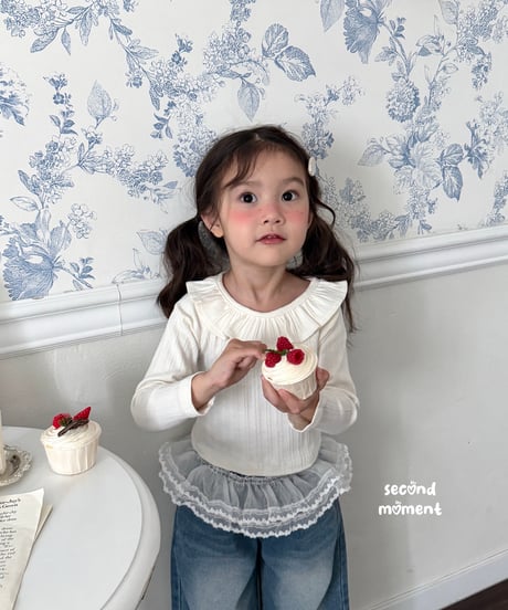 10[予約]second moment frill collar rib tee
