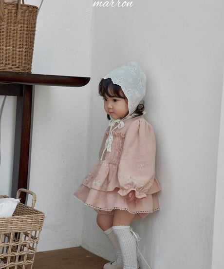 68[予約]marron ribbon bonnet