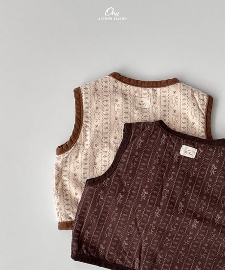 28[予約]onu picture quilted vest