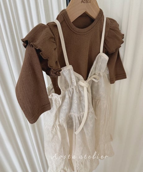 24[予約]Aosta lace cotton open dress