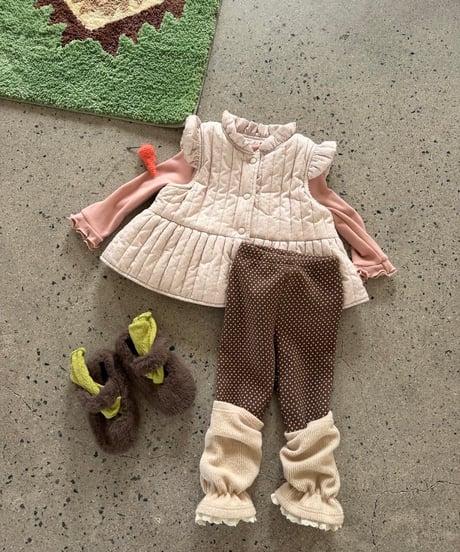 91[予約]aiai dori quilted scarf padding vest